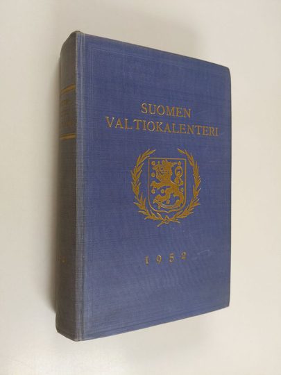 Suomen valtiokalenteri Vuodeksi 1952