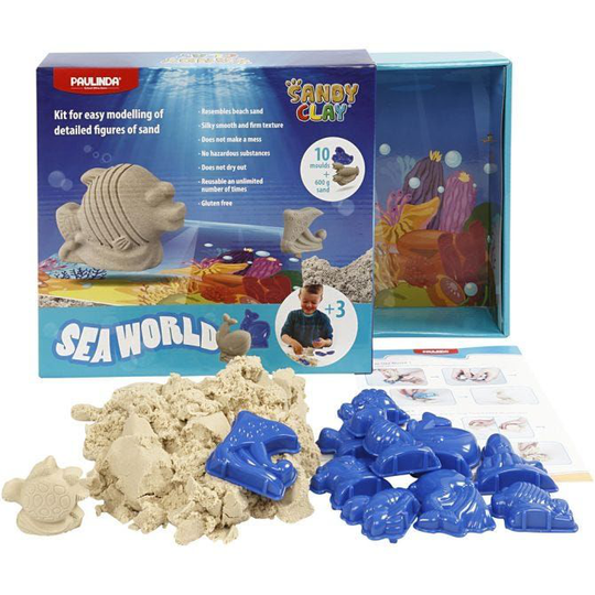 Sandy Clay Taikahiekka Sea World Set, Beige