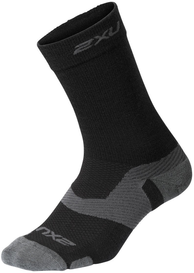 2XU Vectr Merino Light Cushion CR Sukat, Black Titanium, S