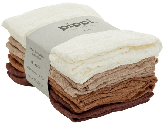 Pippi Musliiniliinat 8-pack, Mahogany