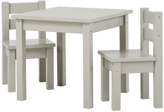 Hoppekids MADS Pöytä Ja Tuolit, Dove Grey