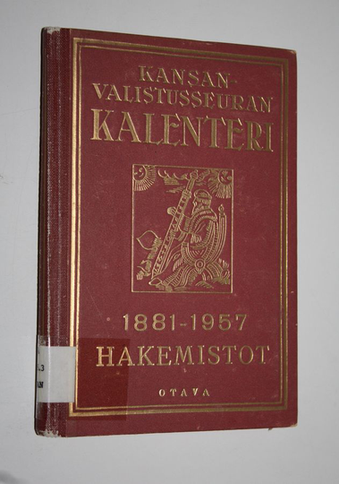 Kansanvalistusseuran kalenteri : hakemistot 1881-1957