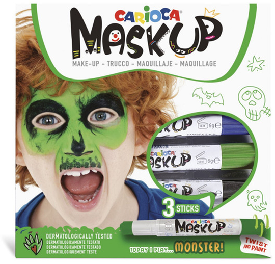 Carioca Maskup Kasvovärit Hirviö 3-Pack