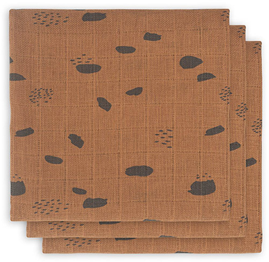 Jollein Musliiniliinat Pilkullinen 3-pack, Caramel