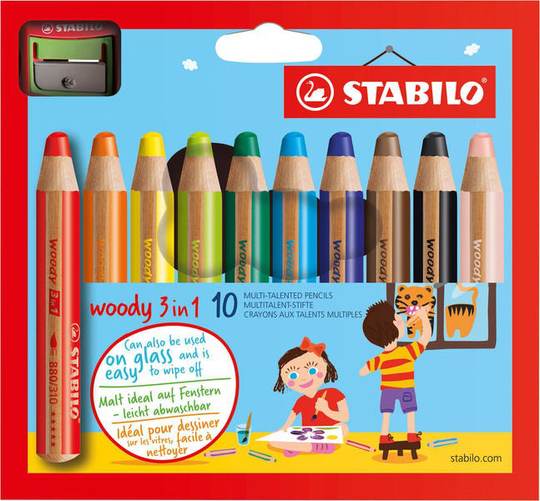 STABILO 3-in-1 Puuvärikynät 10-pack