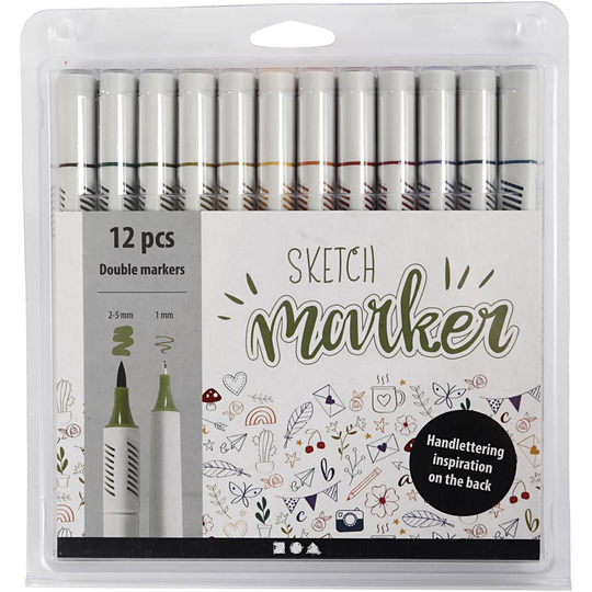 Creativ Company Sketch Marker Kynät 12-pack