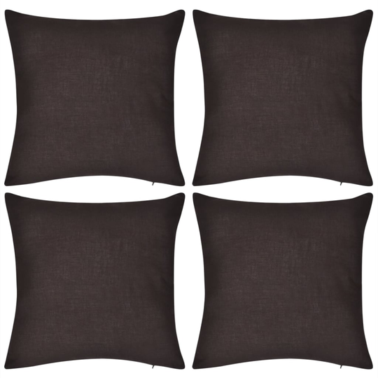 vidaXL Ruskea Tyynynpäällinen Puuvilla 4kpl 40 x 40 cm