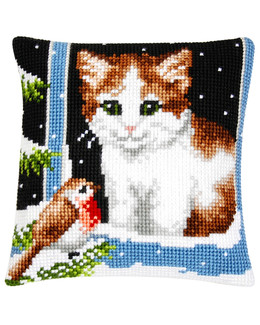 Tyynynpäällinen Utelias kissa