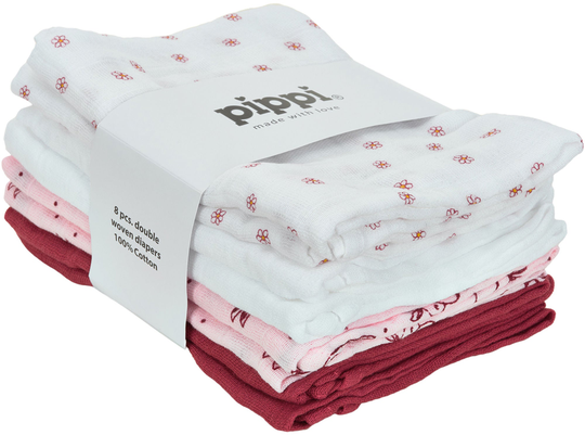 Pippi Musliiniliinat 8-pack, Baroque Rose