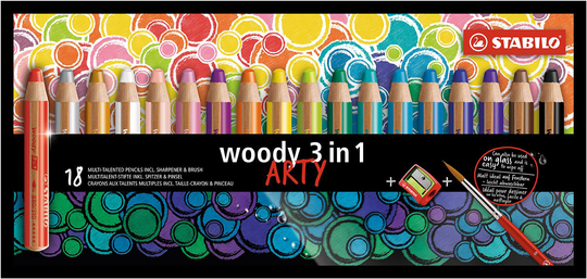 STABILO 3-in-1 Puuvärikynät Arty 18-pack