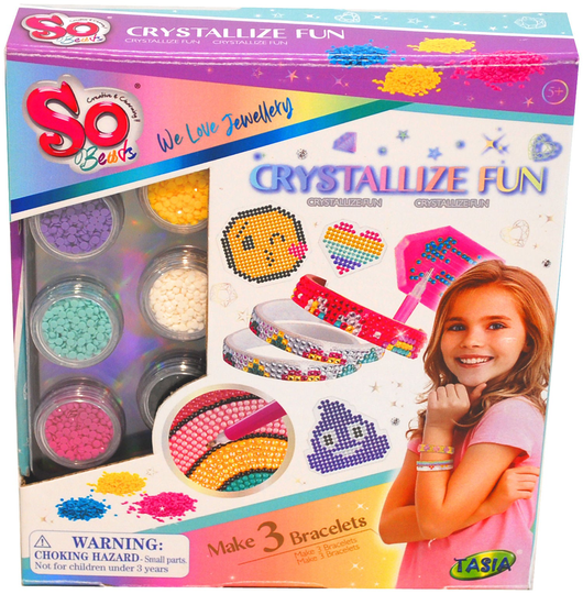 So Beads Askartelusetti Kristallirannekorut 3 Kpl