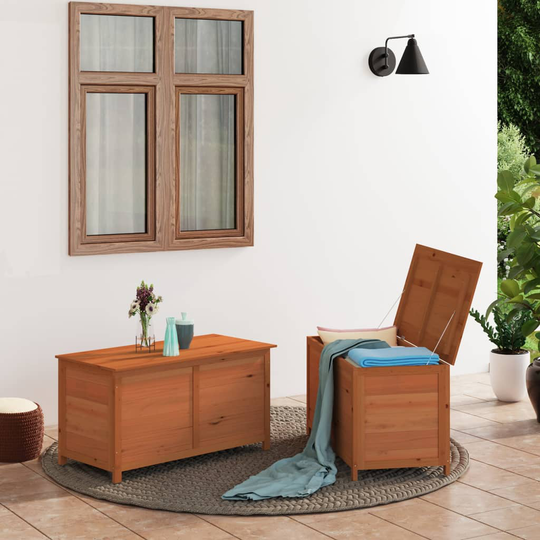 vidaXL Ulkotyynylaatikko ruskea 100x50x56 cm täysi kuusi