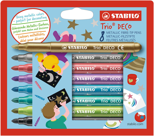 STABILO Huopakynät Metallic 8-pack