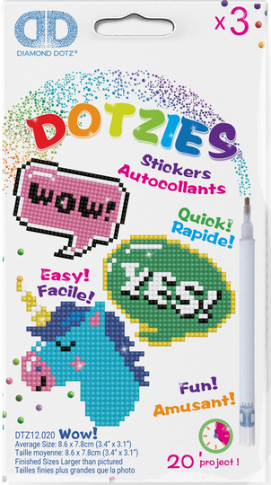 Diamond Dotz Tarrasetti Dotzies Wow, 3 Kpl