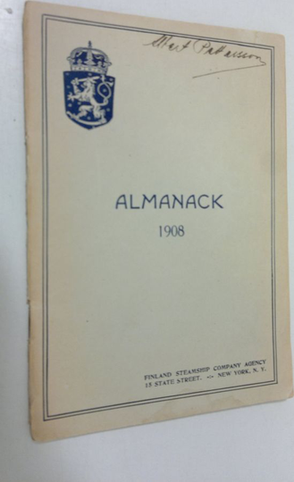 Almanack och kalender 1908 : för i Amerika vistande svenska talande finnar för året