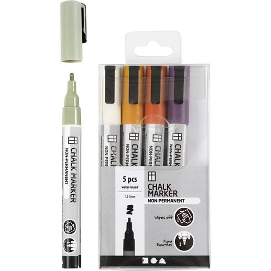 Creativ Company Chalk Markers Vaaleat Värit 5 kpl