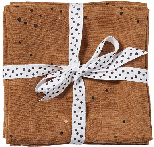 Done By Deer Liinat Dreamy Dots 70x70 2-pack, Mustard