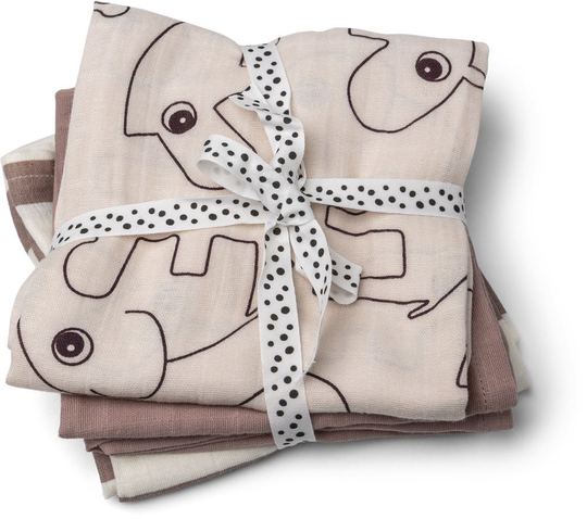 Done by Deer Musliiniliinat 3-Pack Deer Friends, Powder