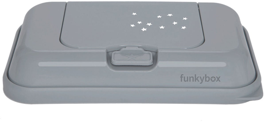 Funkybox ToGo Säilytysrasia Kosteuspyyhkeille Little Stars, Harmaa