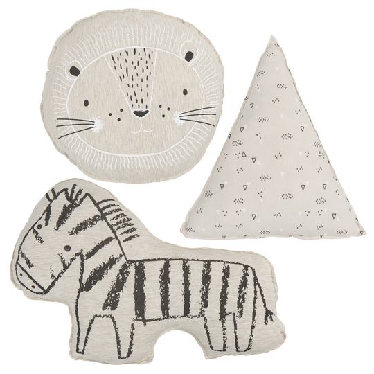 BimbiCasual Anti-Roll 3-Pack Tyyny, White/Linen