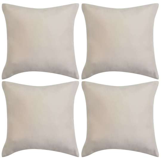 vidaXL Tyynynpäällinen 4 kpl Keinomokka 50x50 cm Beige