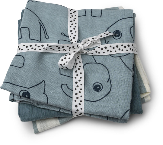 Done by Deer Musliiniliinat 3-Pack Deer Friends, Blue