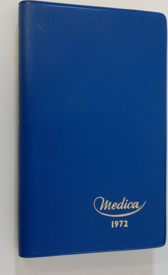 Medica 1972 : taskukalenteri , valmisteluettelo