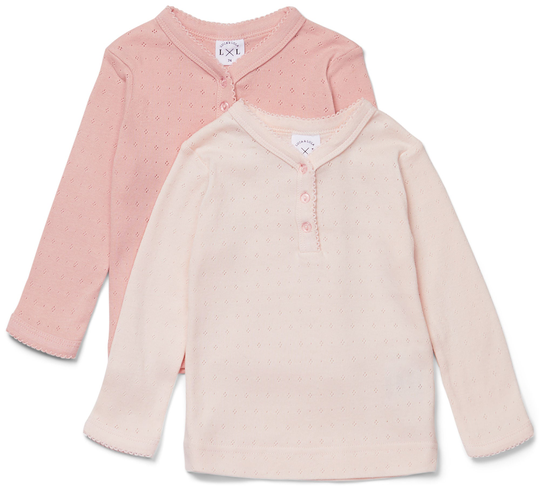 Luca & Lola Siena Långärmad Topp 2-pack, Pink 56