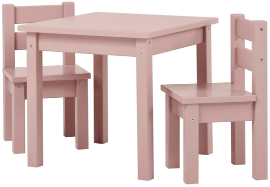 Hoppekids MADS Pöytä Ja Tuolit, Pale Mauve