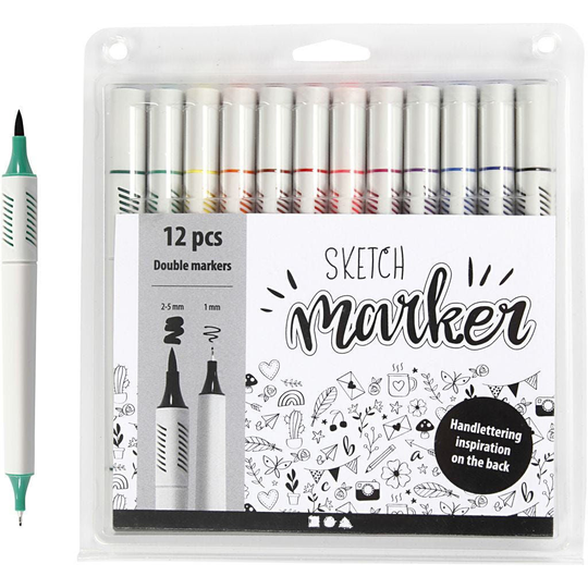 Colortime Sketch Marker Värilajitelma 12 kpl