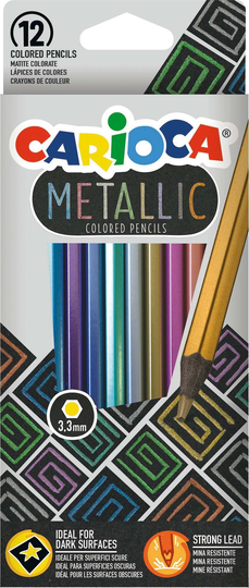 Carioca Värikynä Metalliväri 12 Kpl