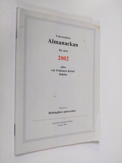 Universitets almanackan för året 2002 efter vår Frälsares Kristi födelse