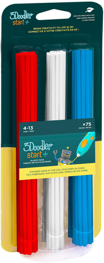 3Doodler START Mix 75-Pack, Punainen/Valkoinen/Sininen