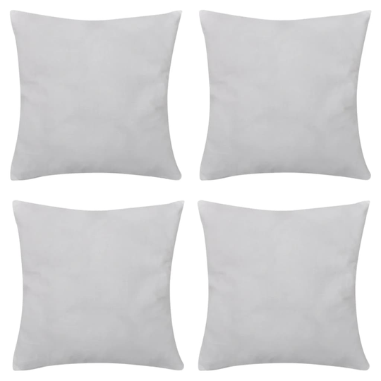 vidaXL Valkoinen Tyynynpäällinen 4 kpl Puuvilla 50 x 50 cm