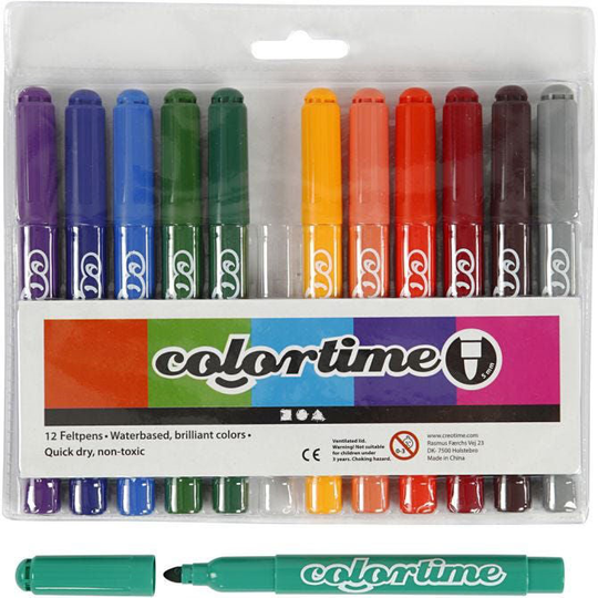 Colortime Tussikynät Lisävärit 12 Kpl