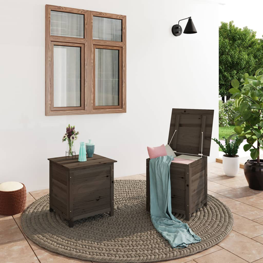 vidaXL Ulkotyynylaatikko antrasiitti 50x50x56 cm täysi kuusi