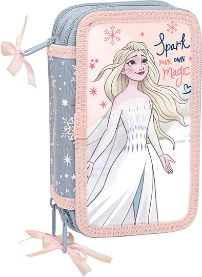 Disney Frozen 2 Magical Seasons Penaali 3 Osastoa, Harmaa/Vaaleanpunainen