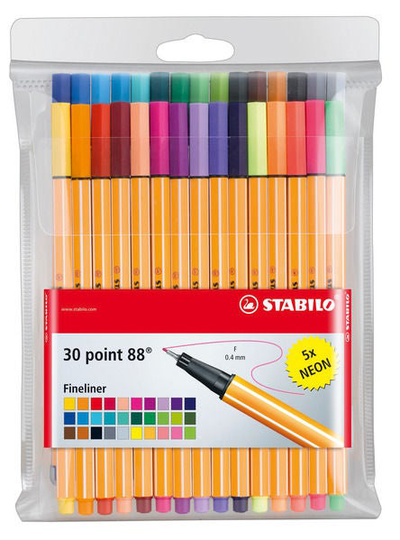 STABILO Fineliner 30-pack