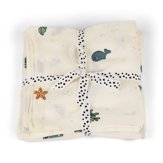 Done By Deer Kapalointiliinat 2-pack Sea friends, Beige
