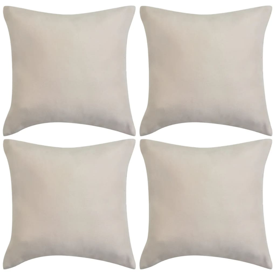 vidaXL Tyynynpäällinen 4 kpl Keinomokka 80x80 cm Beige