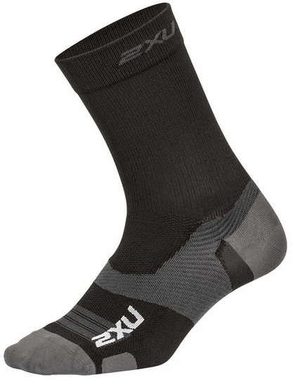 2XU Vectr Ultralight Crew Sukat, Black Titanium, S
