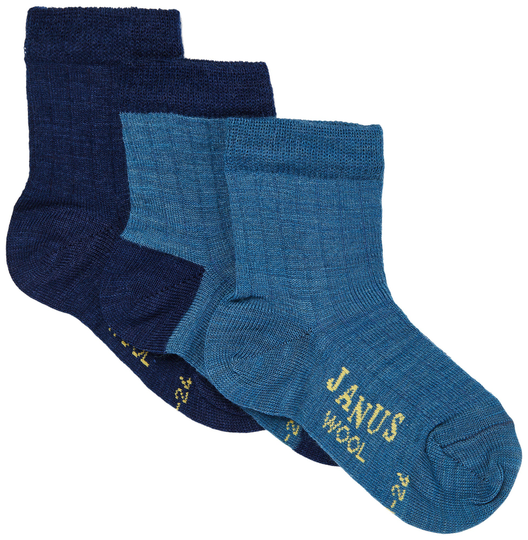 Janus Villasukat 3-pack, Vaaleansininen, 16-18