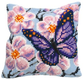 Tyynynpäällinen Liila perhonen
