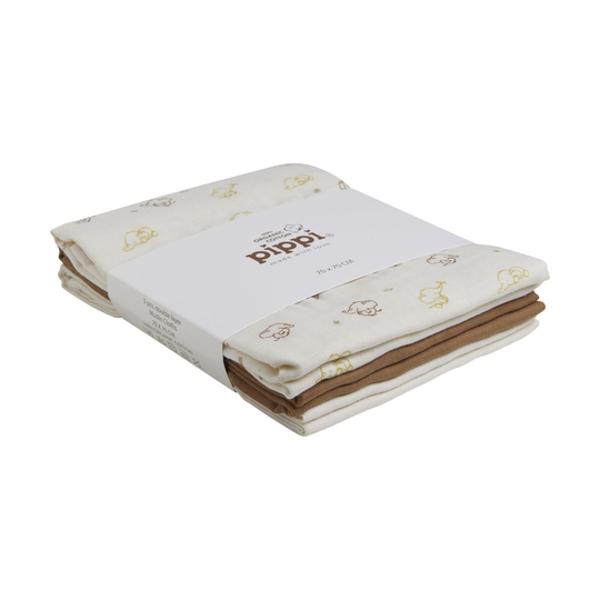 Pippi Musliiniliinat 3-pack, Toasted Coconut