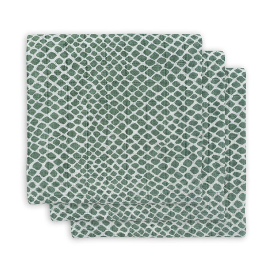Jollein Musliiniliinat Käärmeprintti 3-pack, Ash Green