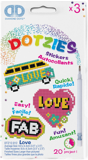 Diamond Dotz Tarrasetti Dotzies Love, 3 Kpl