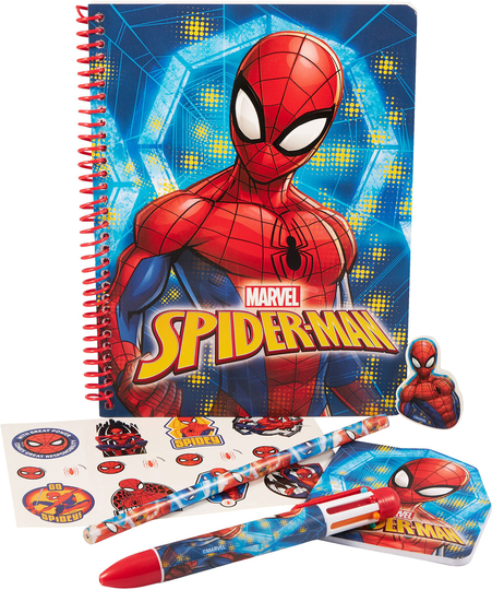 Marvel Spider-Man Koulutarvikesetti, Sininen/Punainen
