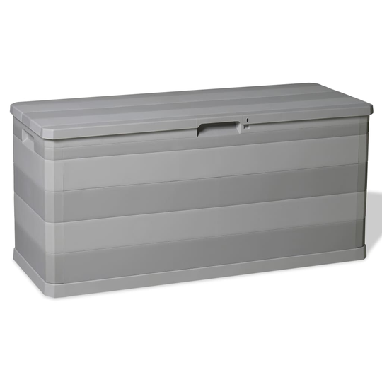 vidaXL Puutarhan Varastoarkku harmaa 117x45x56 cm