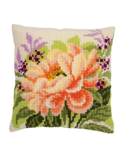 Kirjontapakkaus Tyynynpäällinen Pioni