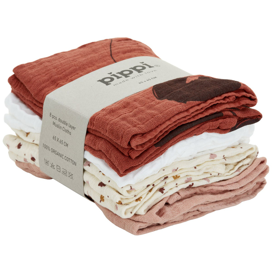 Pippi Musliiniliinat 8-pack, Redwood